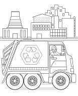 Recycling Diary Coloring Page