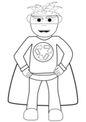 Recycling Superhero Coloring Pages