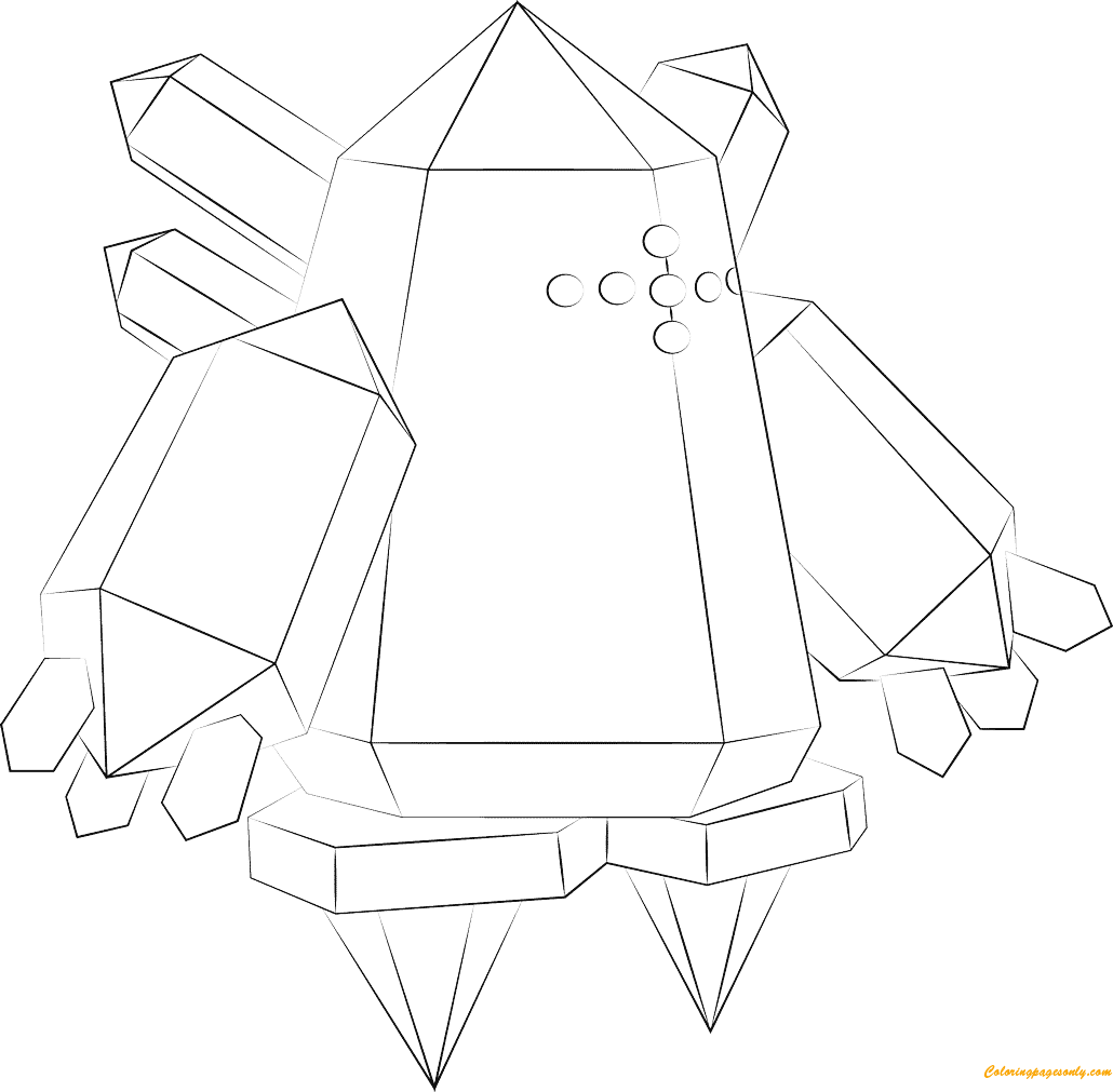 printable coloring pages regice pokemon