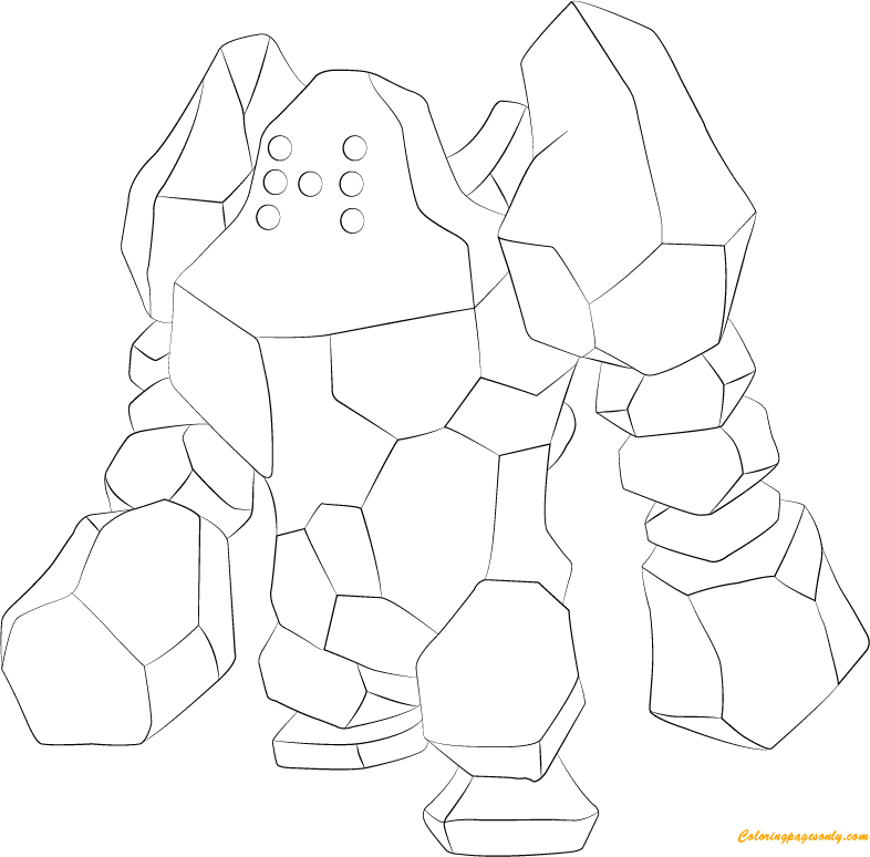 Regirock From Pokemon Coloring Pages