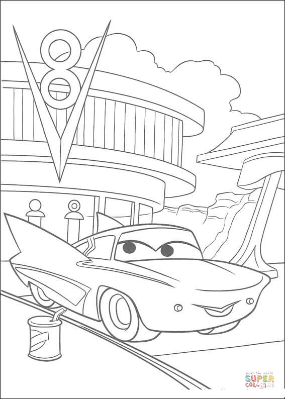 Flo From Disney Cars Coloring Pages