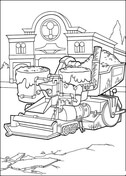 Paver Vehicle Repairing The Road from Disney Cars Coloring Page
