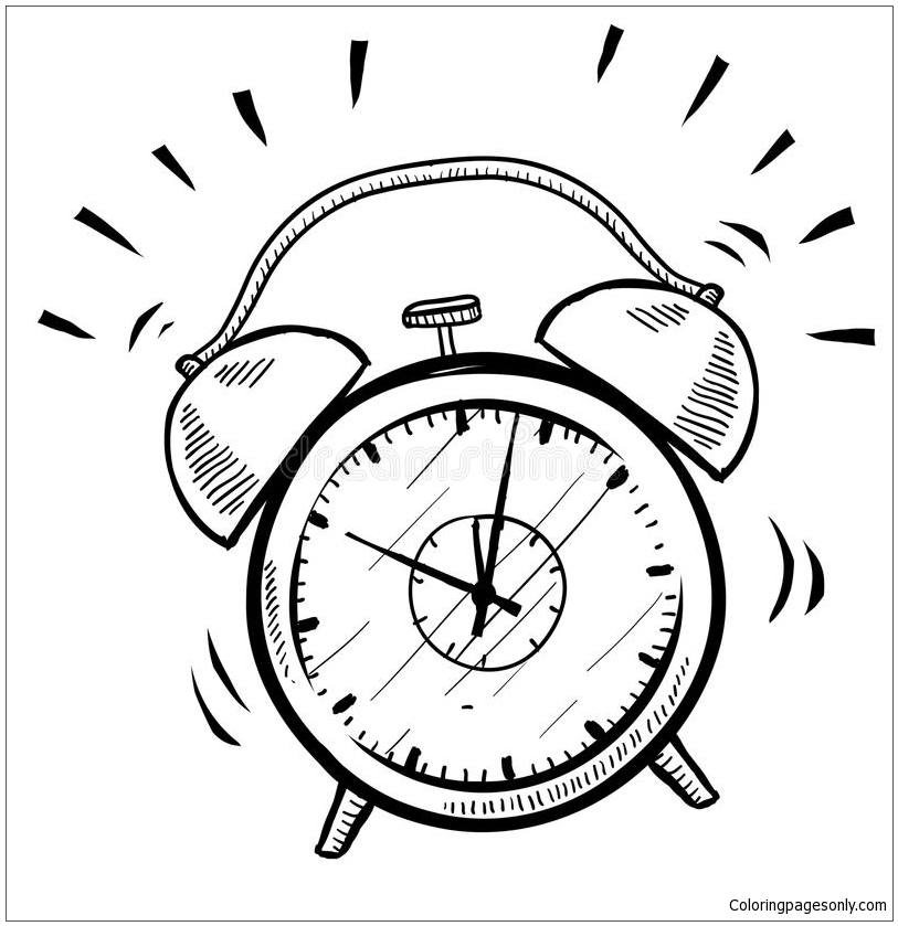 digital clock coloring pages