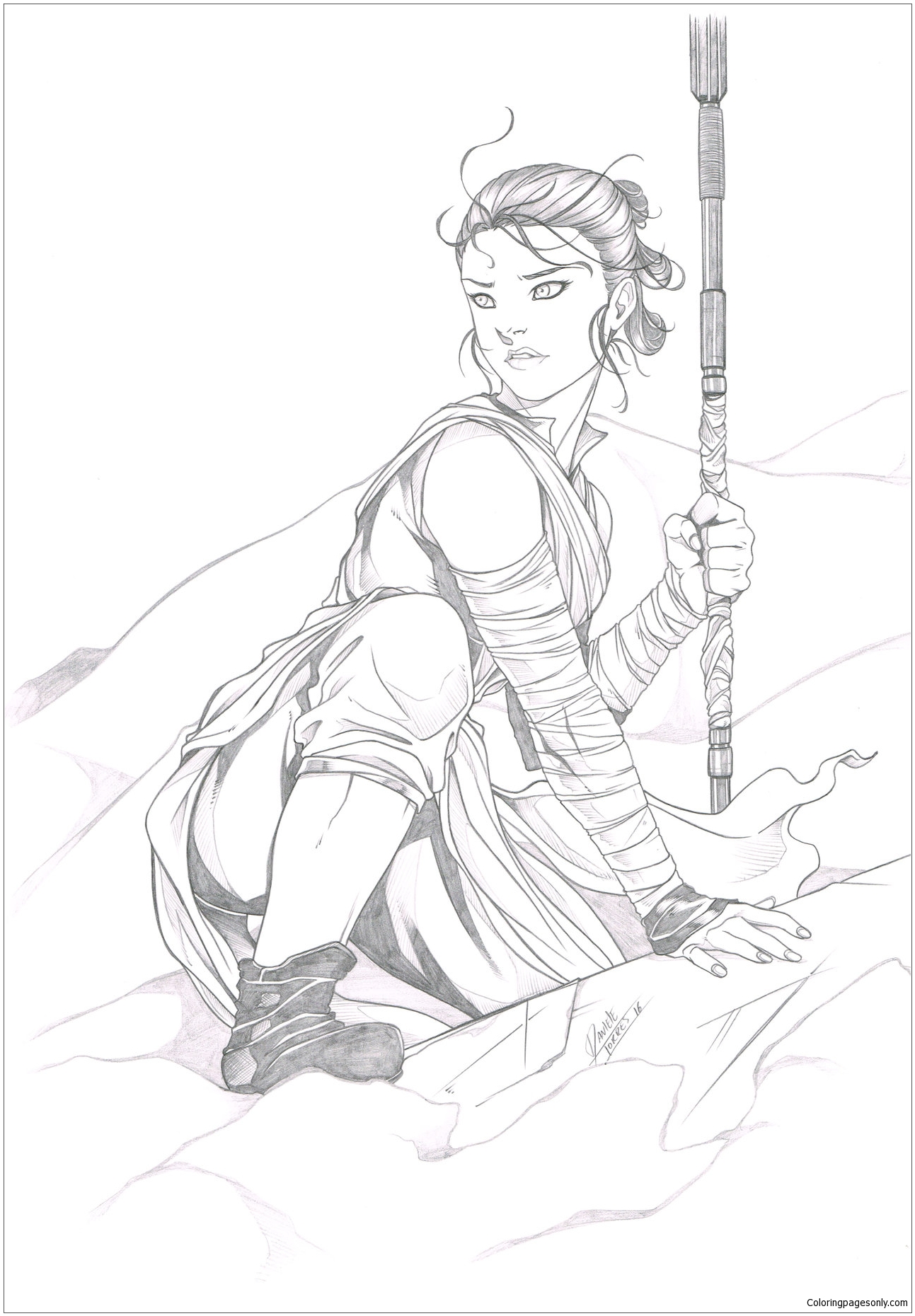 Rey – Star Wars Coloring Pages
