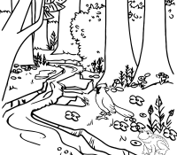 Rivers Forest Coloring Pages
