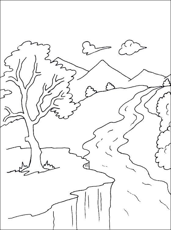 Rivers Mountain Coloring Pages