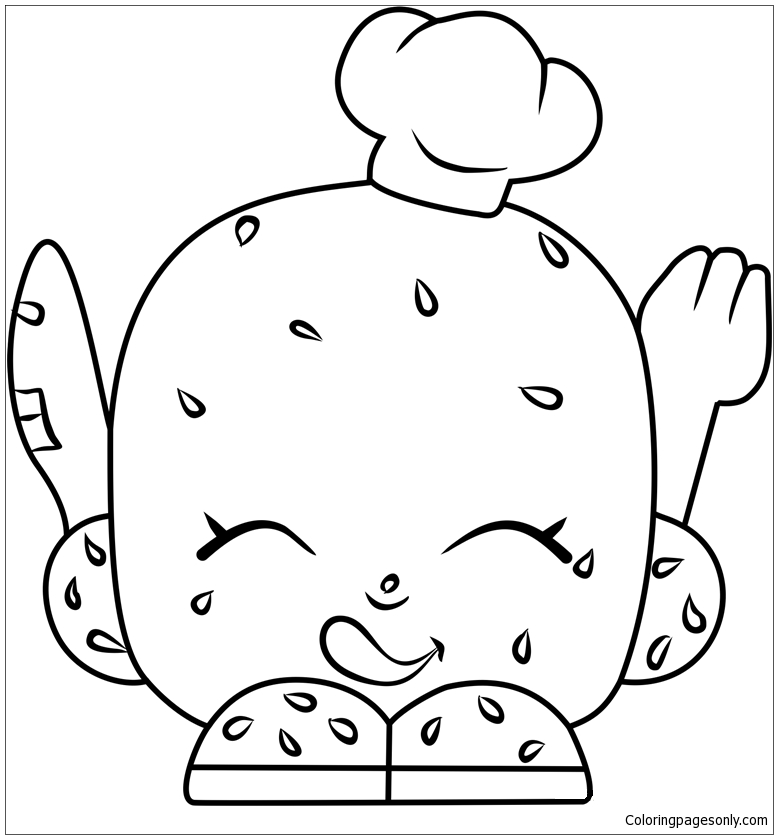 Rolly Roll Shopkins Coloring Pages - Shopkins Coloring Pages - Coloring