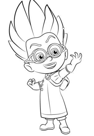 Romeo From PJ Masks Coloring Page