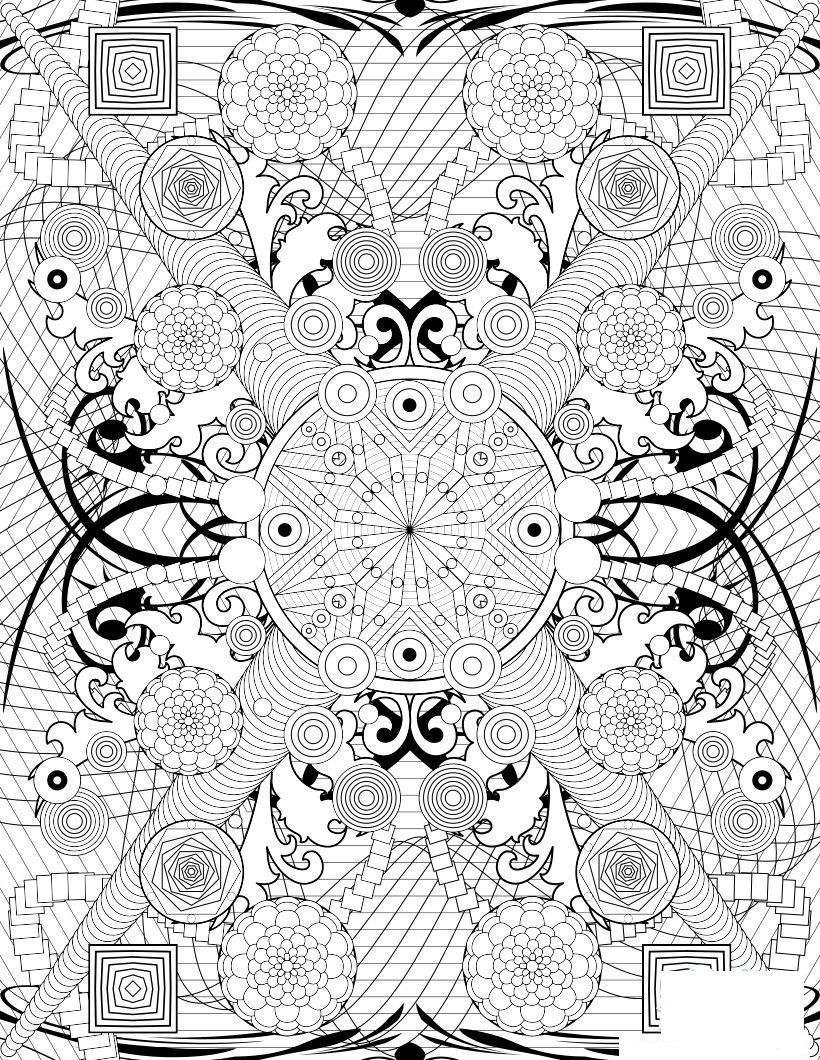Rosette Intricate Patterns Coloring Pages