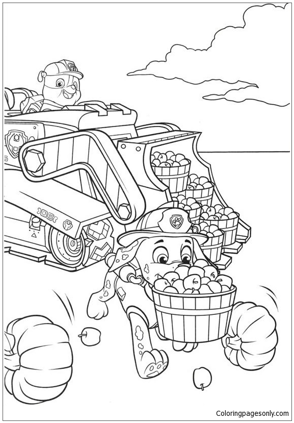 rubble coloring pages pdfs paw patrol