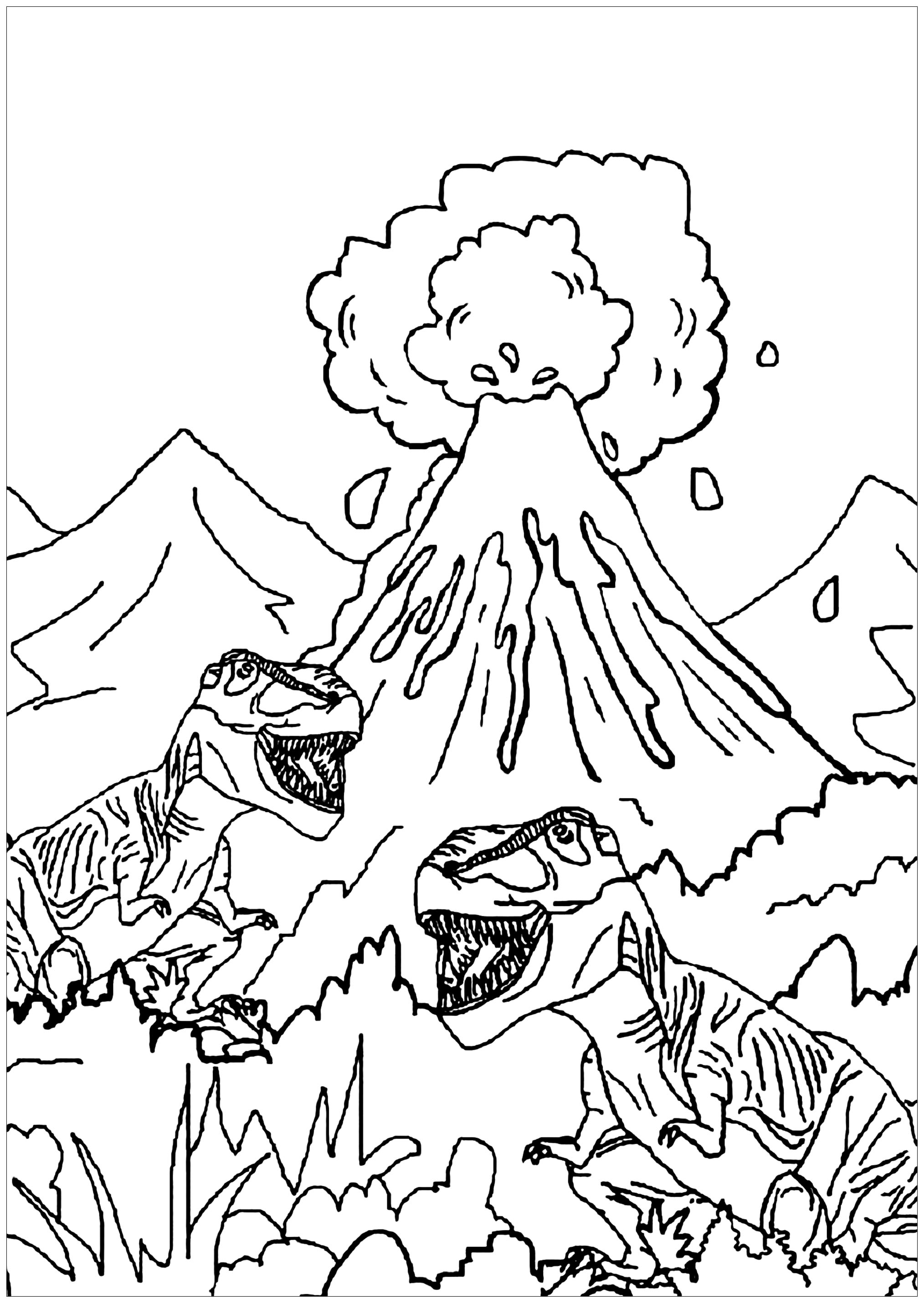 Run out of disaster Coloring Page