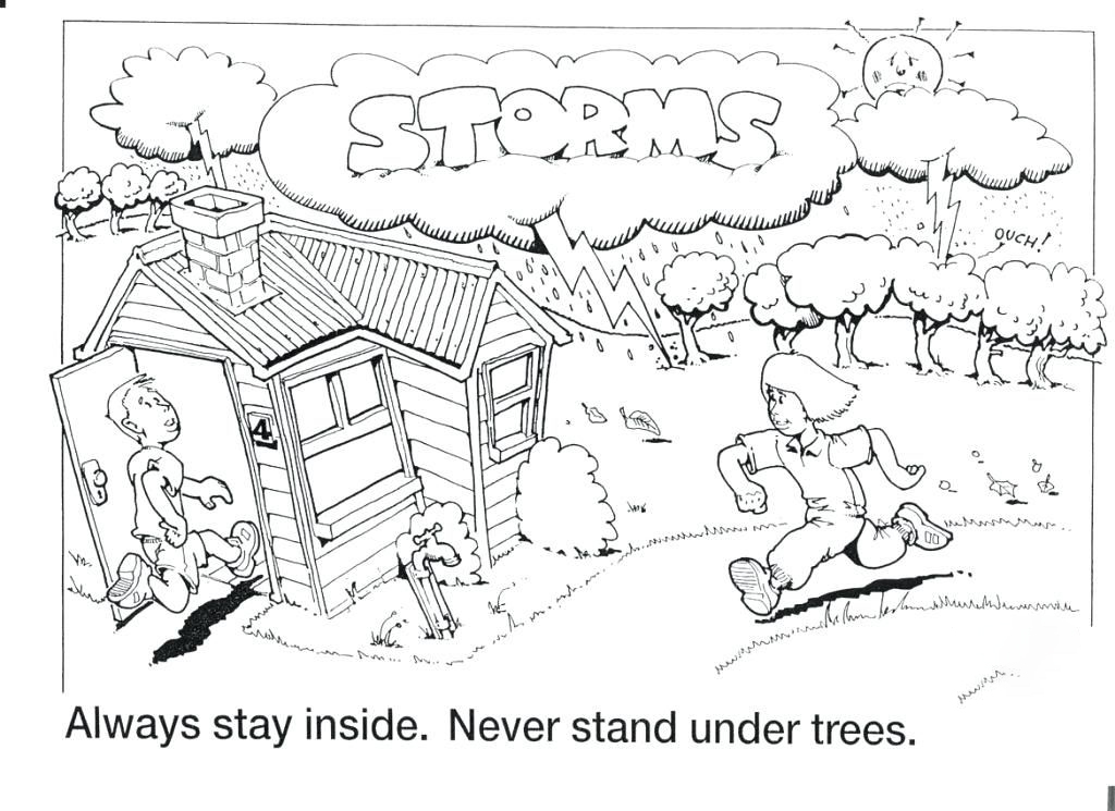Run out of storm Coloring Page