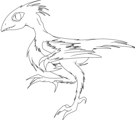 Desenho para colorir do Archaeopteryx de dinossauros