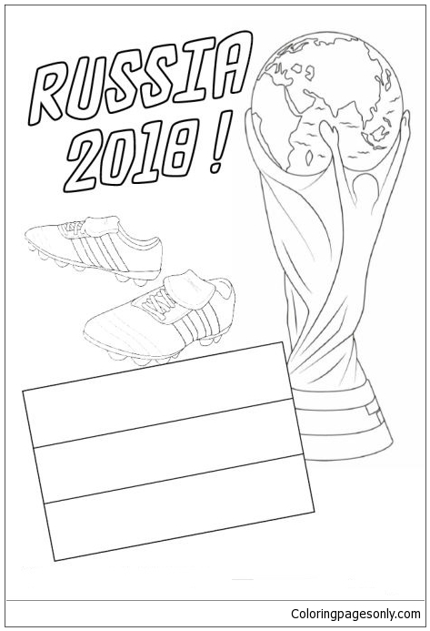Russia 2018 Coloring Page