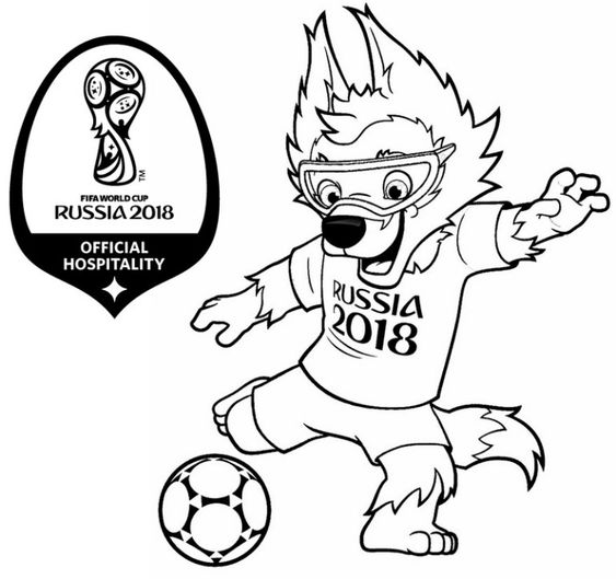 Coppa del mondo mascotte russa 2018 dal logo della Coppa del mondo