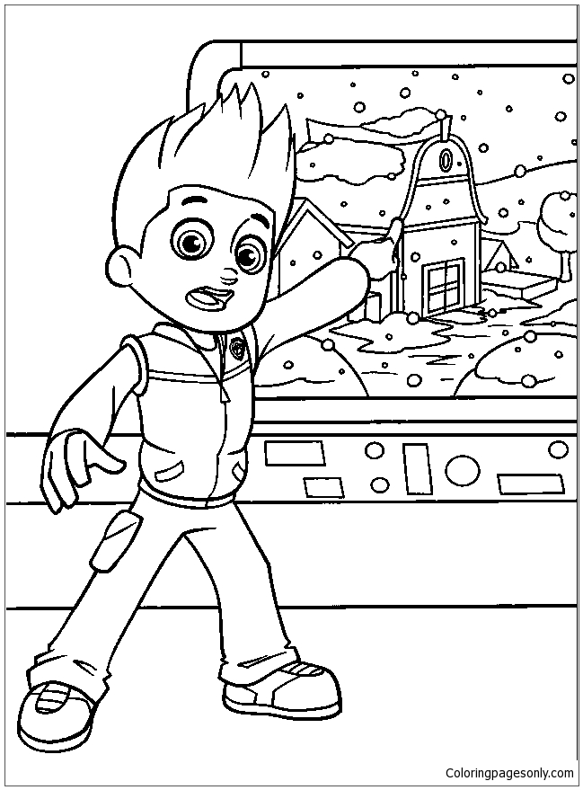 Ryder Snowfall Alert Coloring Pages