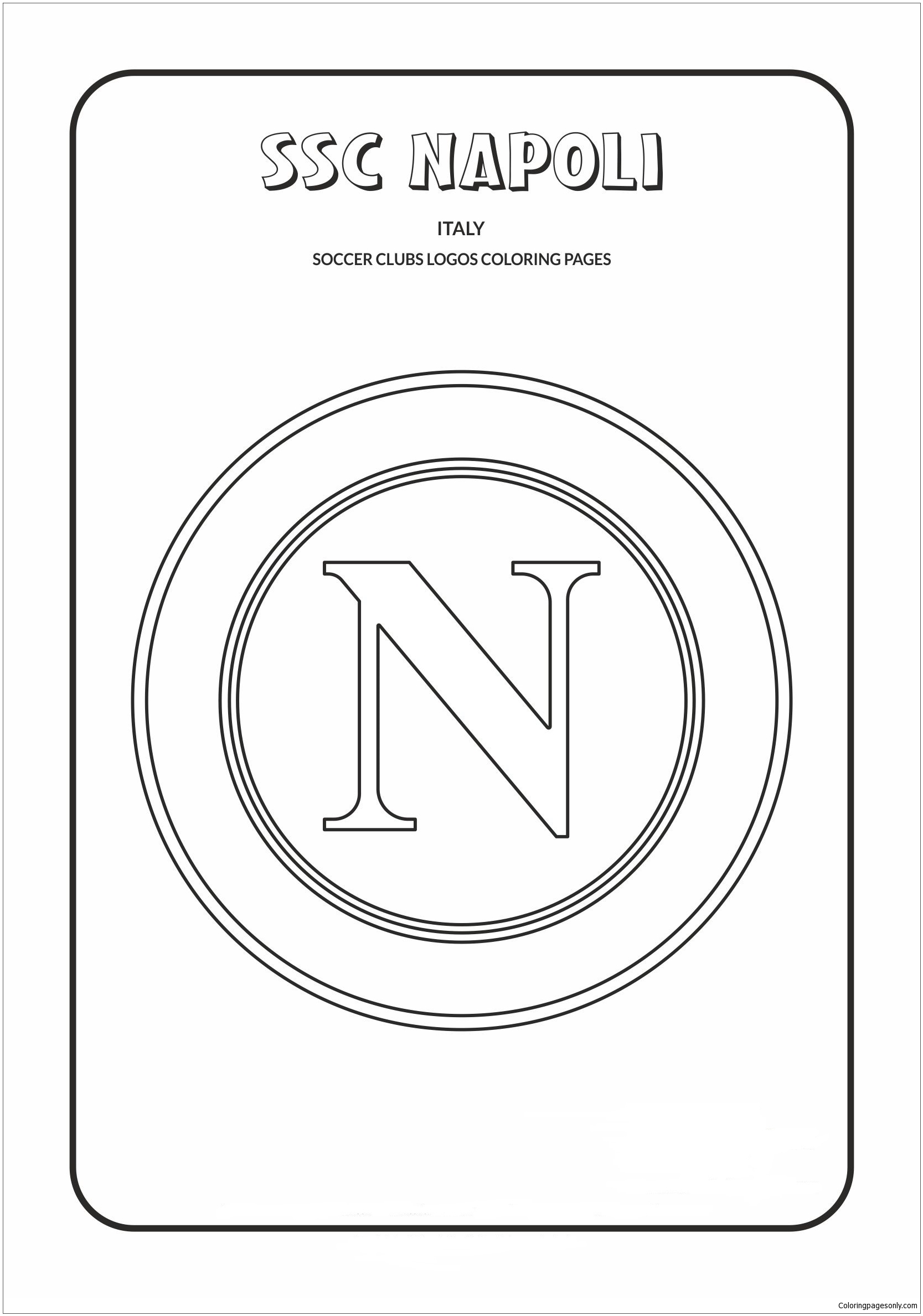 Download S.S.C. Napoli Coloring Pages - Soccer Clubs Logos Coloring Pages - Free Printable Coloring Pages ...