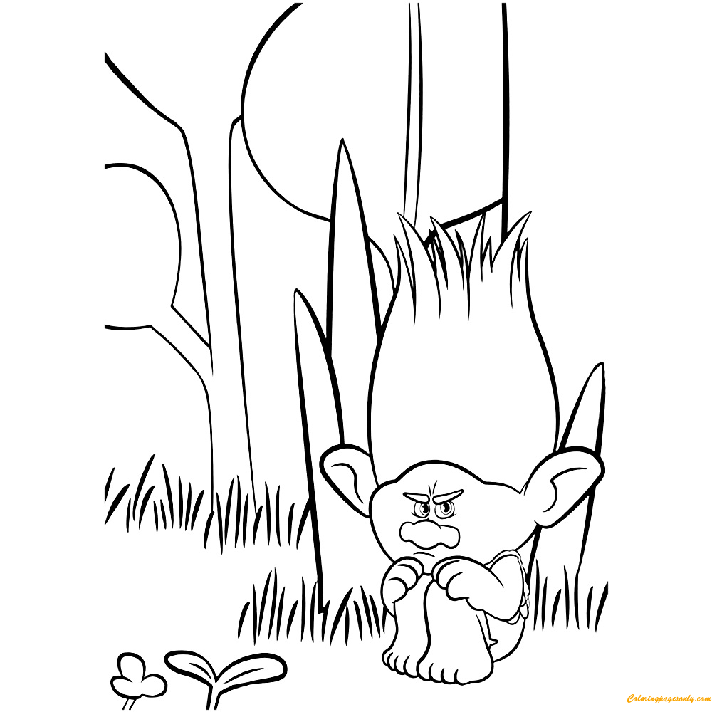 Sad Branch Trolls Coloring Pages Cartoons Coloring Pages Coloring Pages For Kids And Adults