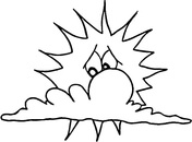 Sad Sun Coloring Pages