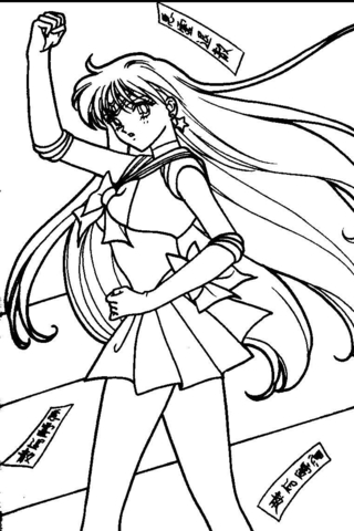 Sailor Rei Hino Coloring Pages