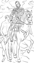 Saint Martin of Tours Coloring Page