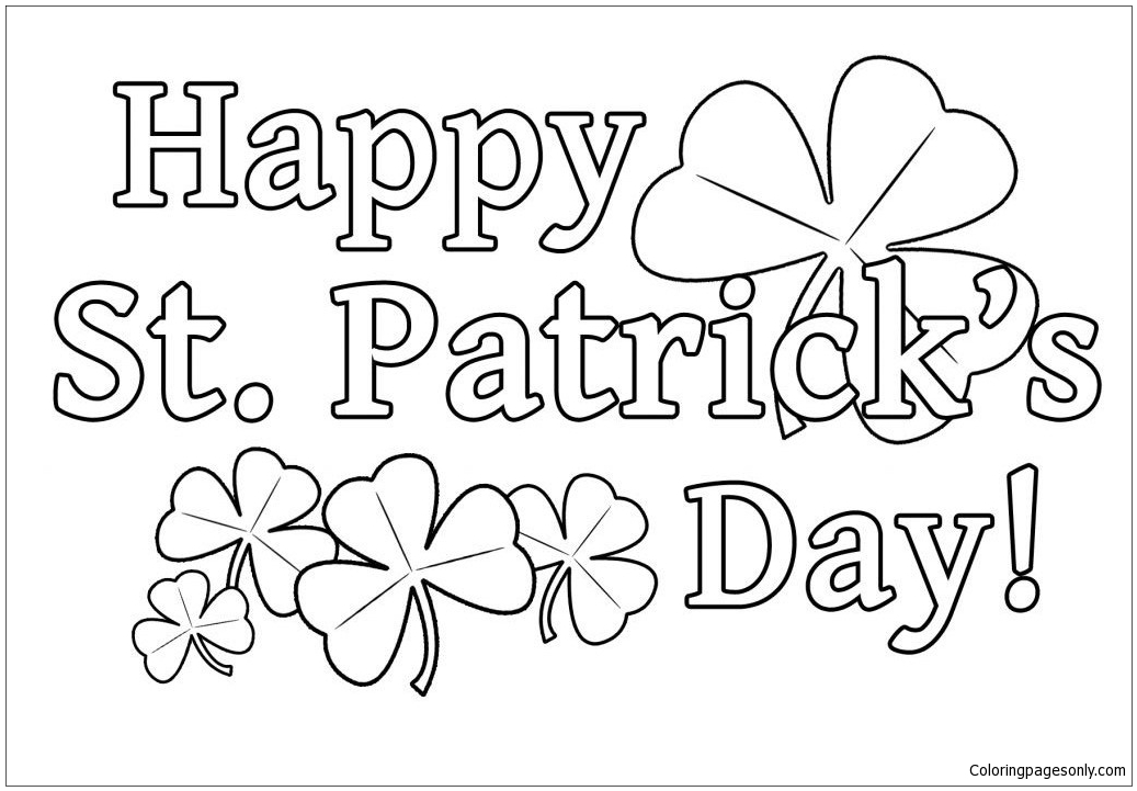 Saint Patrick Day Coloring Page