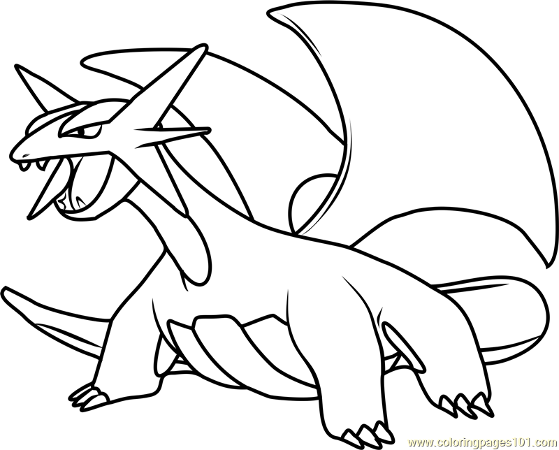 Salamence Coloring Pages - Cartoons Coloring Pages - Coloring Pages For