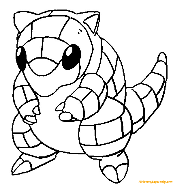 Sandshrew Pokemon Coloring Pages