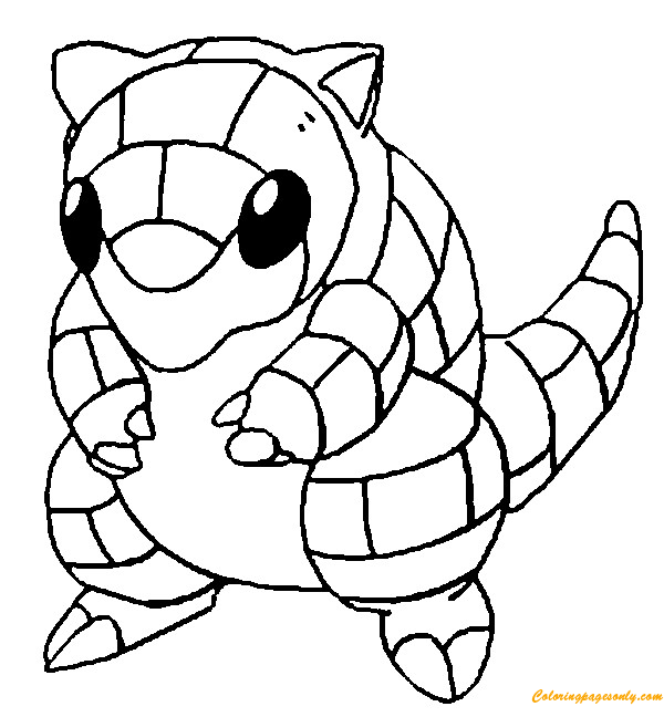 color pages sandshrew pokemon