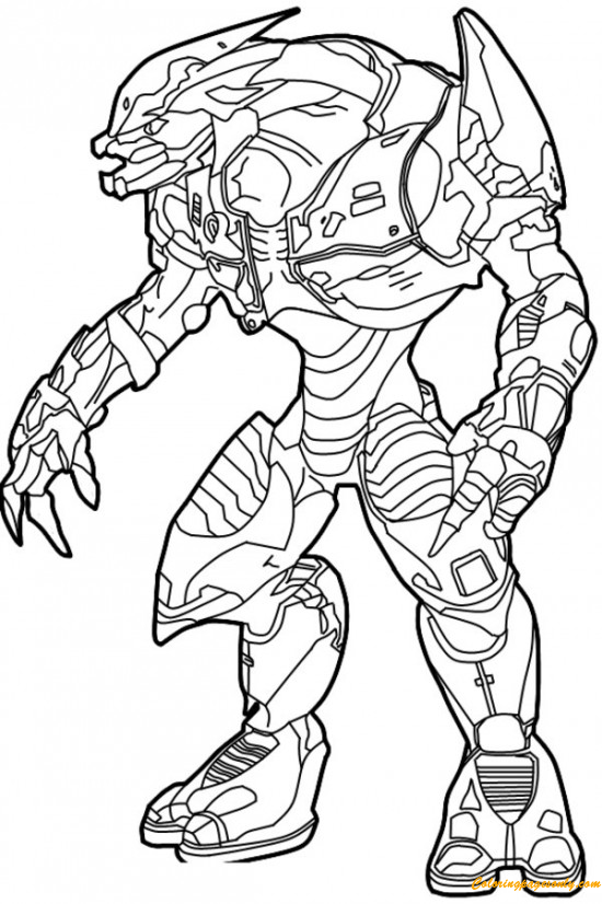 Sangheili Halo Coloring Pages
