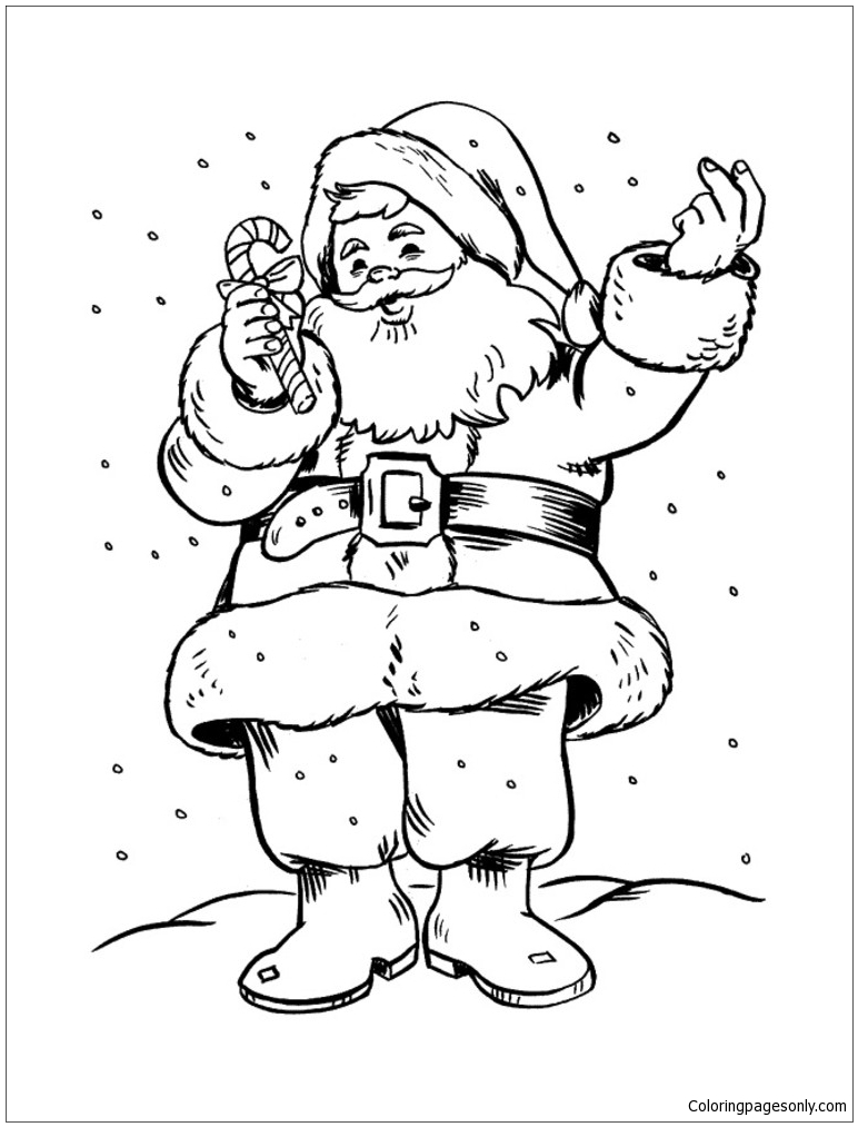 Santa Claus 2 Coloring Pages - Holidays Coloring Pages - Free Printable
