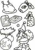 Santa Claus And Everything About Christmas Day Coloring Pages