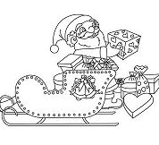 Santa Claus And His Sleigh Coloring Page