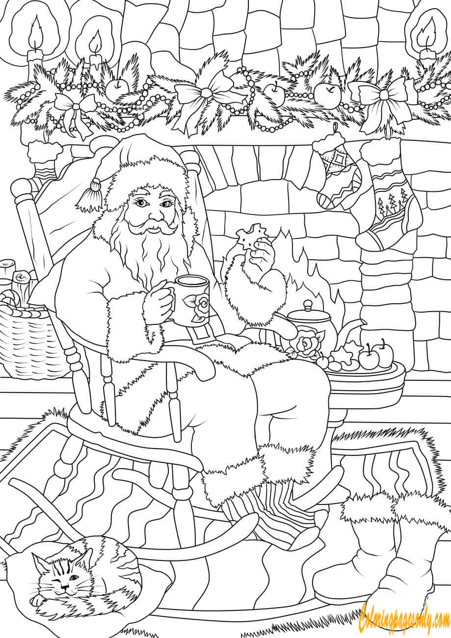 Santa Claus Drinking Tea from Santa Claus