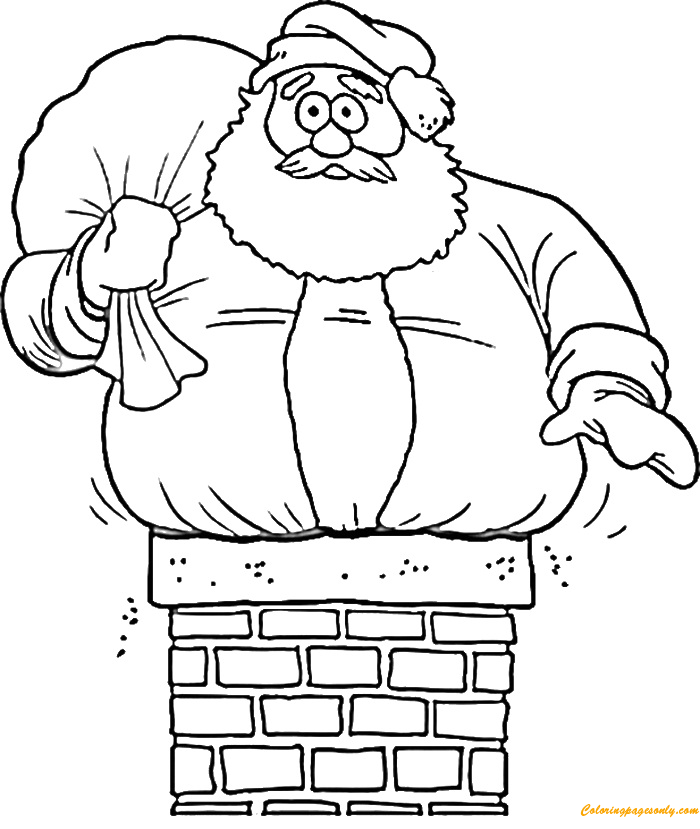 Santa Claus Is So fat Coloring Pages