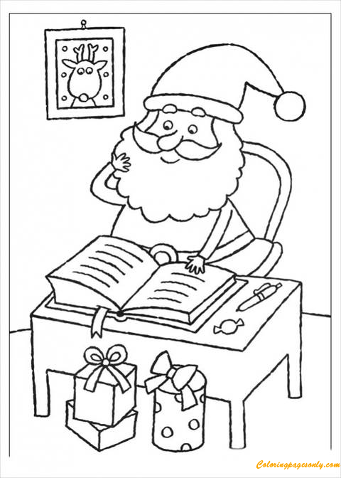 Santa Claus Reading Book from Santa Claus