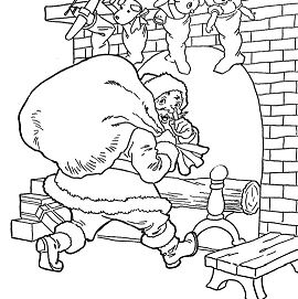 Download Santa Flying With Reindeer Coloring Page - Free Coloring Pages Online