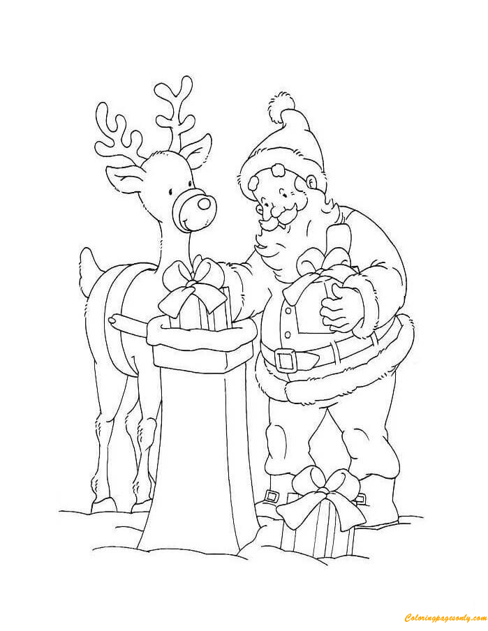 Santa Is Preparing For The Holiday Coloring Pages