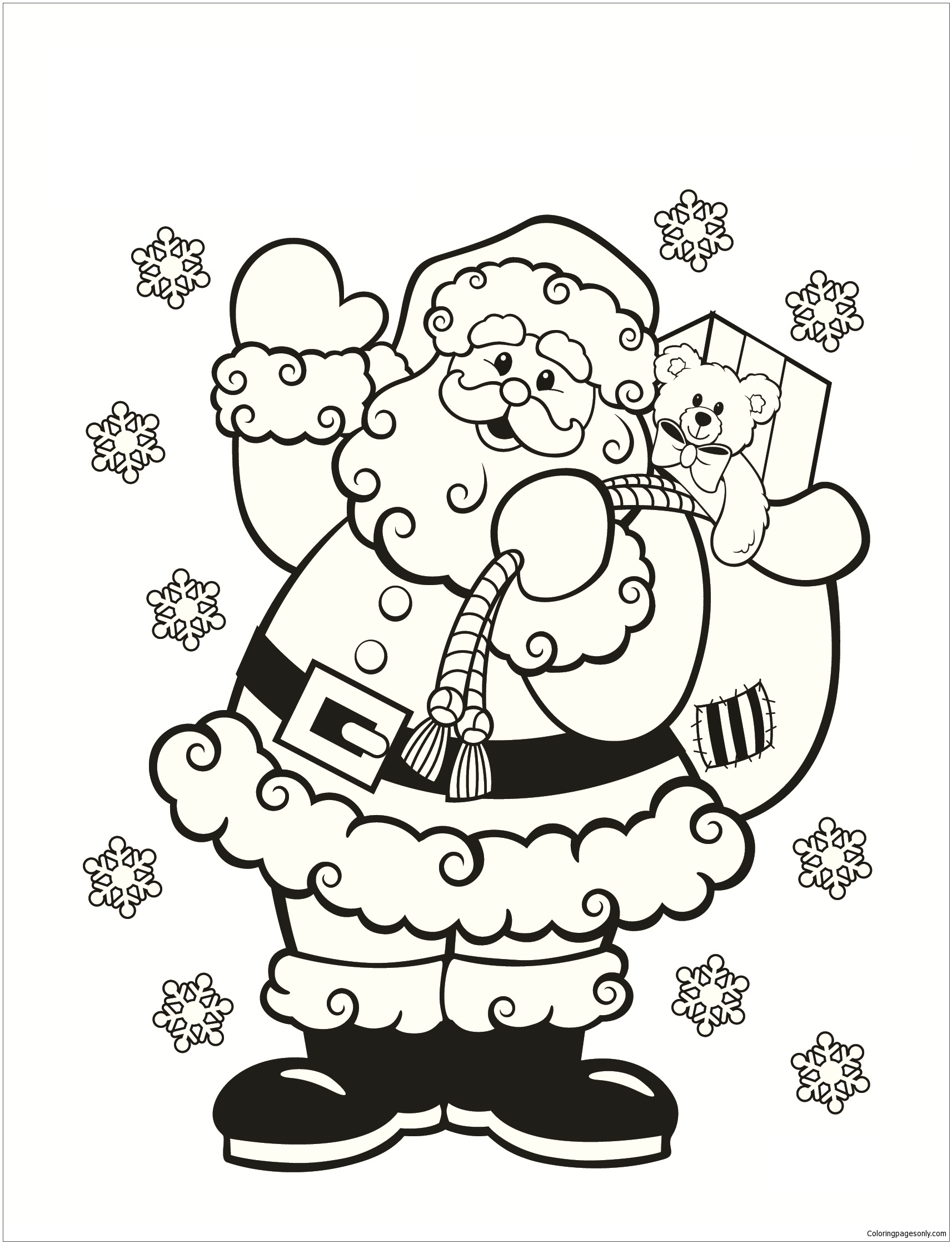 Printable Santa Coloring Pages