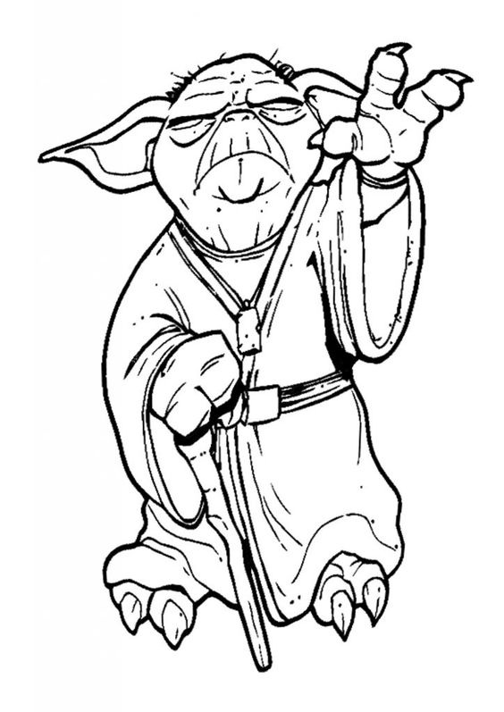 Disney Coloring Pages Baby Yoda : Strong Yoda Coloring Pages Baby Yoda