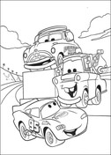 Mater and McQueen from Disney Cars Coloring Page