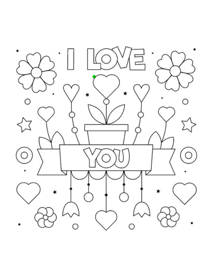 Say Love You On Valentines Day Coloring Pages - Valentines Day Coloring