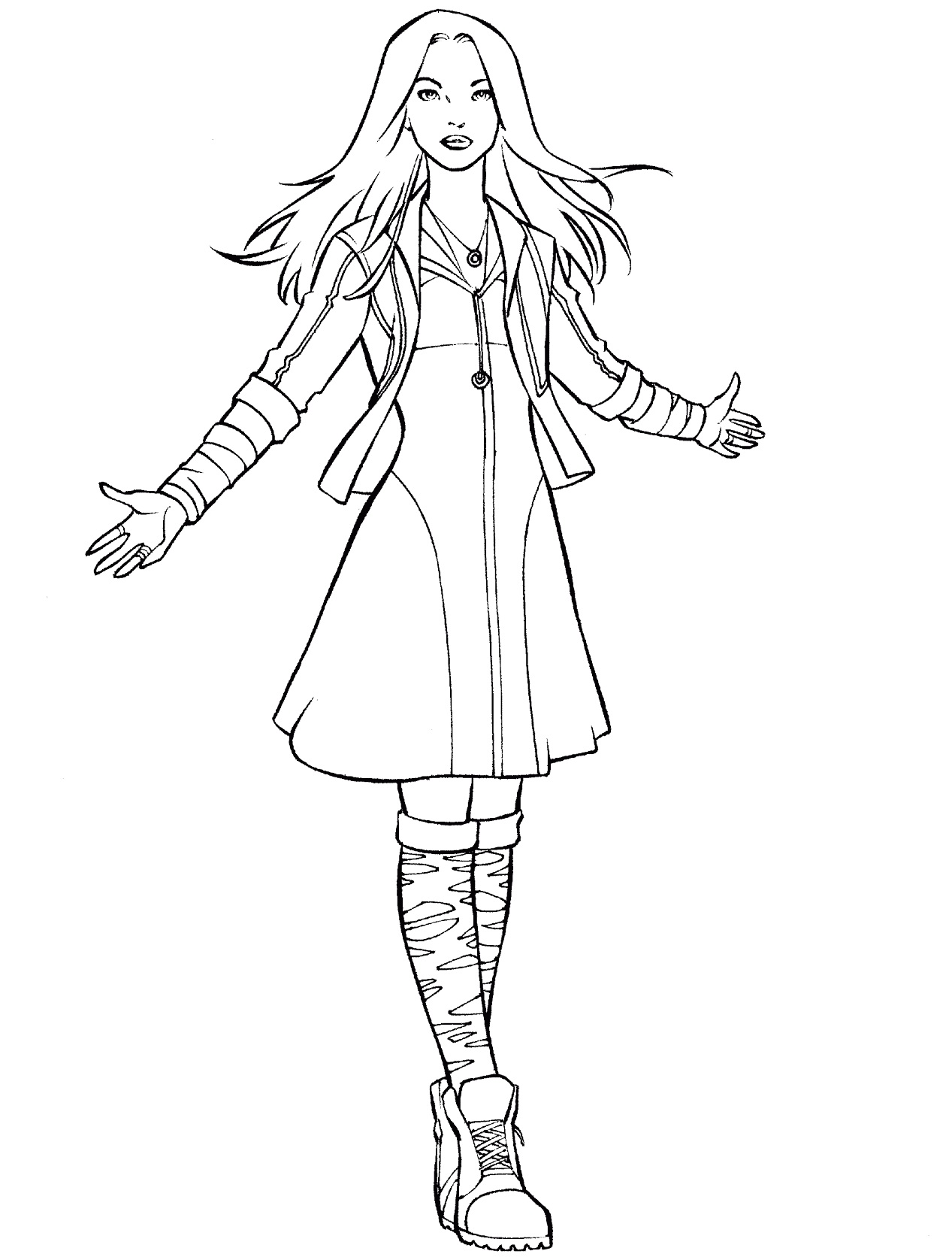 Scarlet Witch Avengers 2 Coloring Page