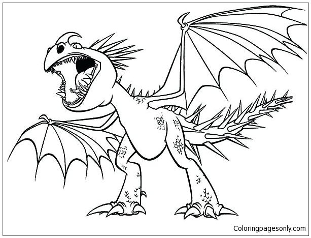 Scary Dragon Coloring Page Free Printable Coloring Pages