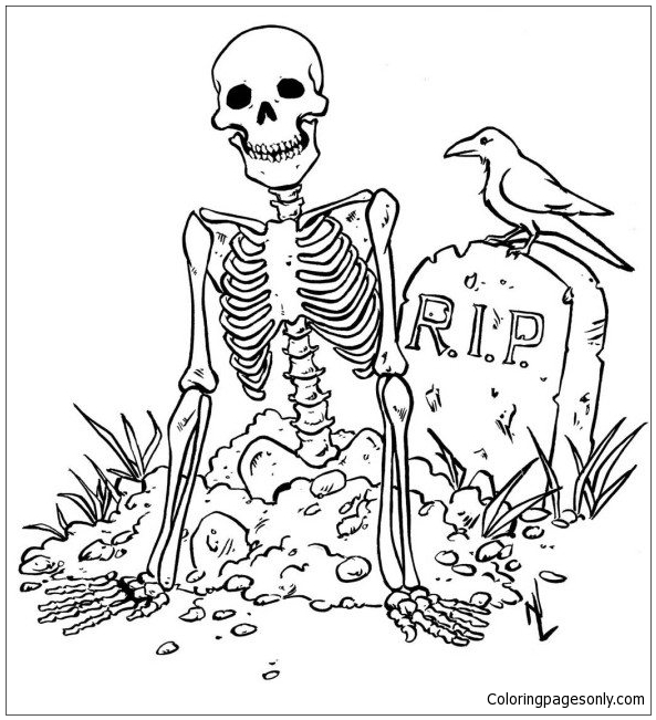 Scary Halloween Coloring Page