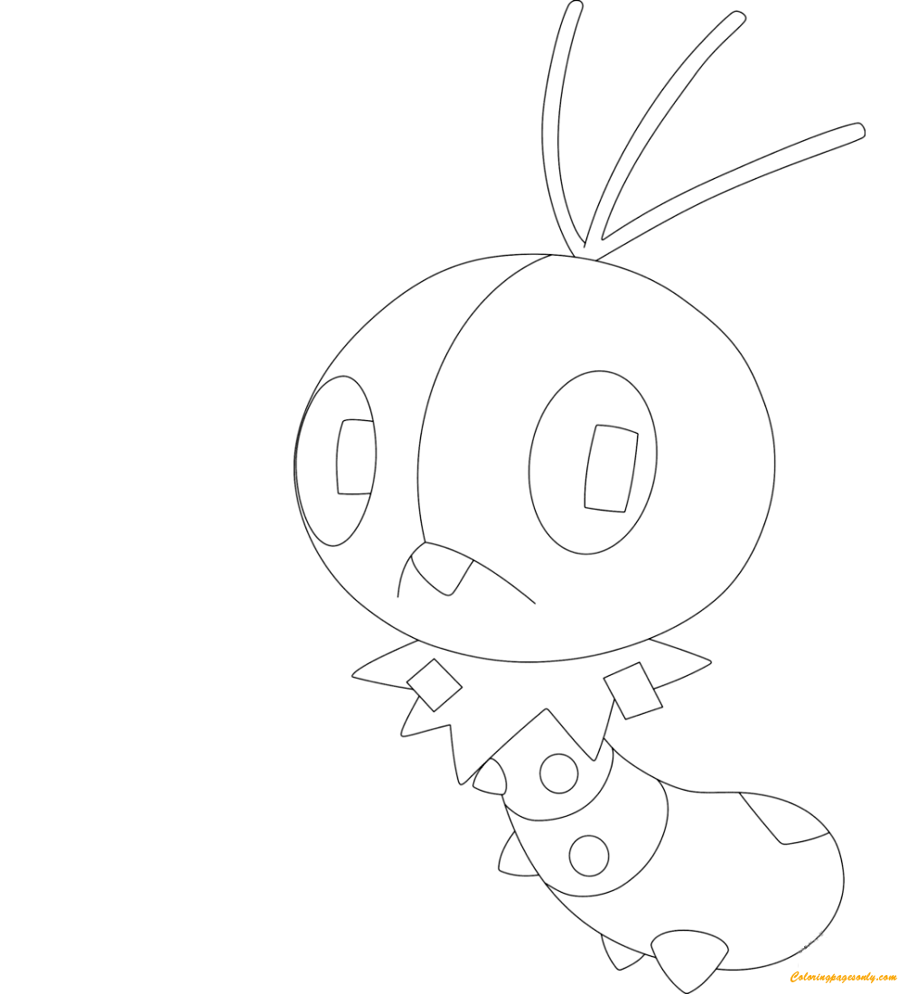 Scatterbug Pokemon Coloring Pages