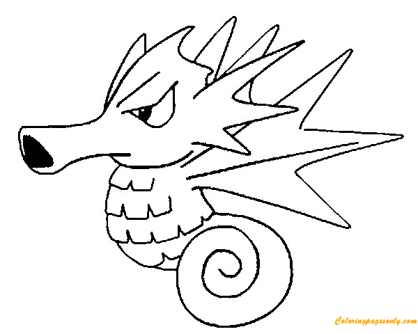Seadra Pokemon Coloring Pages - Cartoons Coloring Pages - Coloring