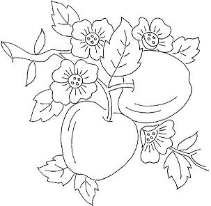Pagina da colorare di fiori di melo Shopkins