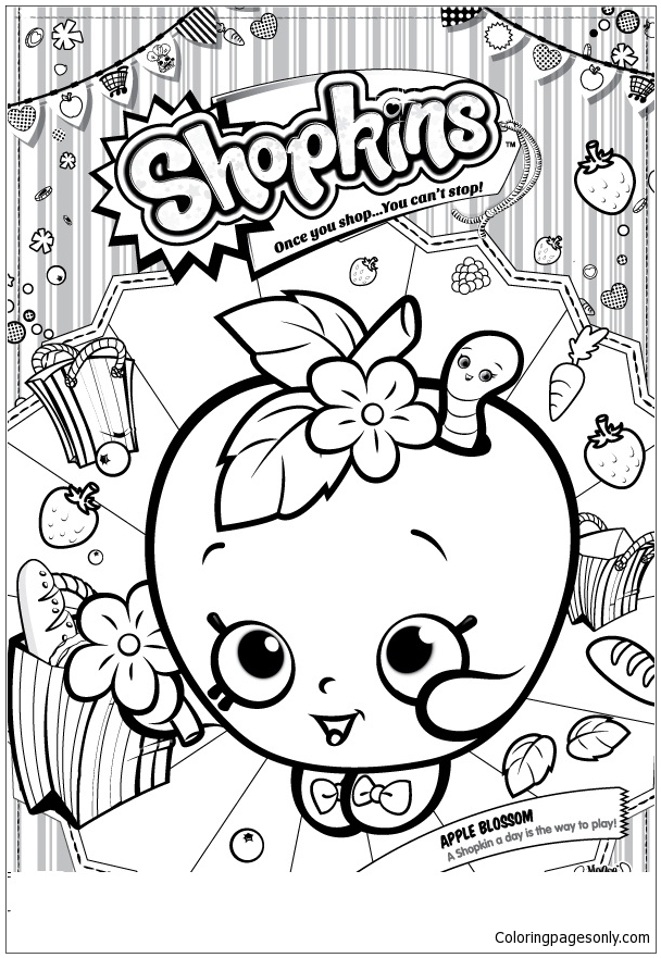 Shopkins Birthday Party Coloring Page