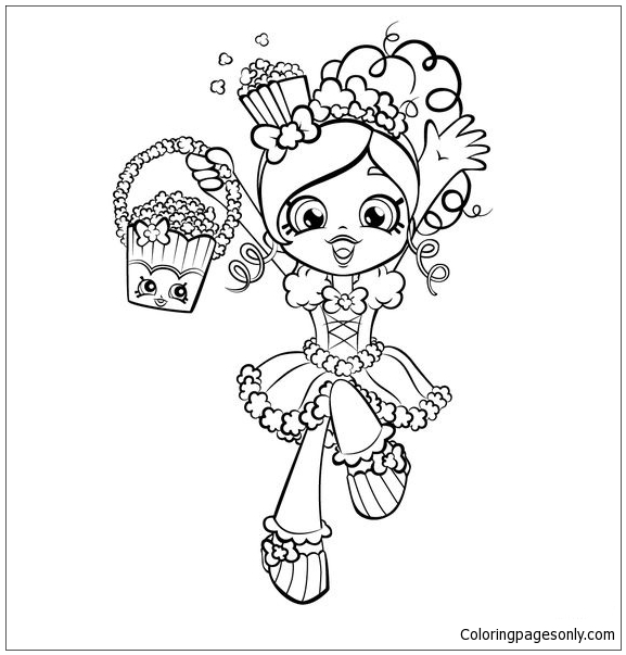 Shopkins Cute Girl Coloring Page